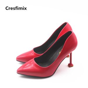 ドレスシューズCresfimix Tacones Altos Women Fashion Super10cm Heid Heel Lady Pointed Toe Slip on Heels女性かわいい夏