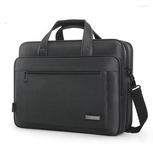 Briefcases High Capacity Business Men's Briefcase Brand Men Handbags Oxford 15.6 Inch Top Quality Laptop Bag Shoulder Crossbody Bags