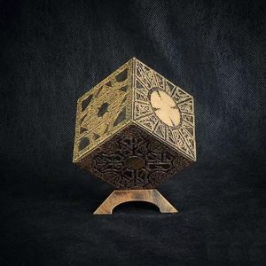 Decorative Objects Figurines Hellraiser Puzzle Box Moveable Lament Horror Terror Figures Film Serie Cube Fully Pinhead Prop Figurine Table Decor 230111