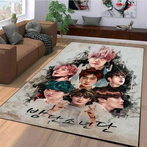 Tappeti Kpop Rug Army Carpet Art For Fans Door Mat Music Potrait Area Bathmat Lovers