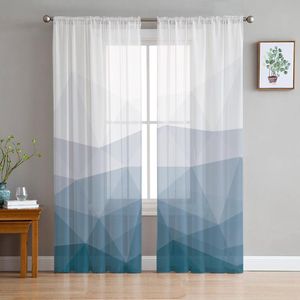 Tenda Tende Triangolo Color Block Gradiente Tende Trasparenti Per Soggiorno Moderno Voile Camera Da Letto Tulle Window Decor