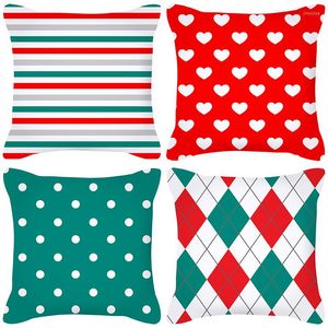 Pillow Nordic Geometric Love Pillowcase Cover Gift For Couples Home Decoration Back