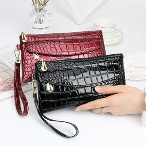 Wallets Women Women Classic Long Style Card Titular Feminino Purse Zipper Grande carteira grande para mulheres