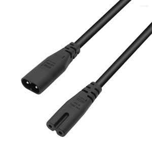 Datorkablar 1 st IEC 320 2-stift C7 Kvinna till C8 Man Figur 8 Power Adapter Extension Cable