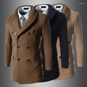 Trench de trincheira masculina atacado- 2023 MENS WINTRO CASUAL TREAnchas clássicas encaixam jaquetas de colarinho para baixo para masculino 755