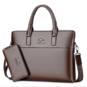 Cartelle da uomo grandi affari Borsa a4 notebook Borse da lavoro formali in pelle spaccata Borse da uomo Crossbody Messenger handbags276a