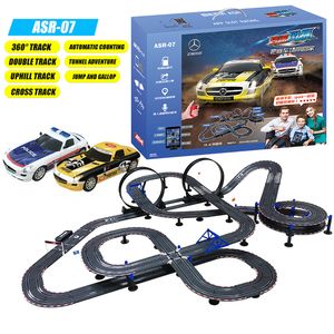 Diecast Model car Electric Double Remote Control Car Racing Track Toy Autorama Professional Circuit Voiture Electric Railway Slot Race Car Kid Toy 230111