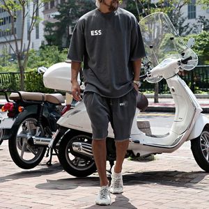 Designer Ess Mens WomensTracksuit Summer TShirts Shorts Clothing Sets with Letters Casual Streetwear Suits Men Breathable Tees