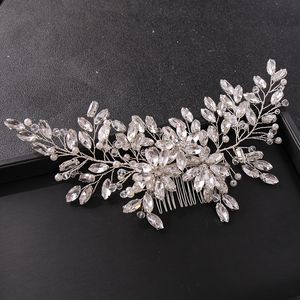 Wedding Hair Jewelry Handmade Silver Color Rose Gold Tiara Combs Crystal Bridal Accessorie bands 230112