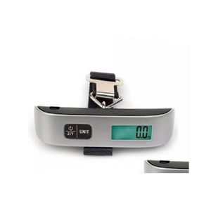 Vägningsskalor Mini Digital Lage Scale Hand Håller LCD Elektronisk hängande termometer 50 kg Kapacitetsenhet SN542 Drop Delivery Office DHHN9