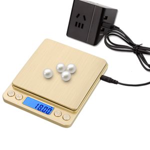 Scales Stainless steel Digital Kitchen 500g001g High Accurate Food Baking Electric Balance Bench weight scale gold 230112
