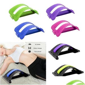 Health Gadgets Back Stretch Equipment Masr Magic Stretcher Fitness Lumbar Support Relaxation Spine Corrector Care Tool Drop Delivery Dhhaj