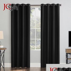 Cortina cortina a janela de cortinas de blackout modernas para quarto de estar com sombra alta cega de grossa porta preta ous grow delive dhxix