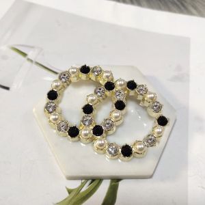 Luxury Designer fashion Brooches Diamond Crystal Pearl Brooch Pins used for suit sweater jewelry men's and women's same style with box