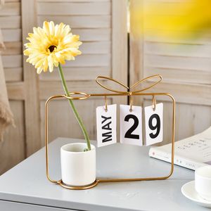 Vaser nordisk manuell kalender keramiska ornament enkel personlighet p o ram med krokbord soffbord sovrum dekoration 230111