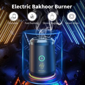 Essential Oils Diffusers Portable mini Incense Bakhoor Rechargeable USB Aroma Diffuser Electric Arabic Holder Muslim Home Decoration 230111