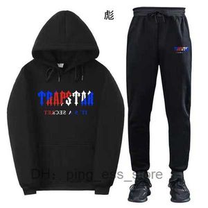 Herr t-shirts Trapstar Träningsoveraller Bokstavstryckta Hoodies Sportkläder Herr Vinterkläder Varma Tvådelade Set Lös Sweatshirt Joggingbyxor trapstar. 12