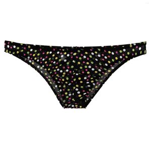 Underpants Men's Panties Ultra Thin Sexy See-through Mesh Bikini Briefs Low Rise Printed Elastic Waistband Sissy Gay Underwear