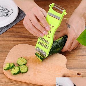 Ferramentas de vegetais de frutas Manual de peeler de a￧o de a￧o inoxid￡vel Manual de cutador de pepino de peele cutter slicer acess￳rios de cozinha f0704x dhnn5