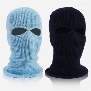 Basker Balaclava mask hatt vinter täcker neon gröna halloween mössor för fest motorcykel cykel skid cykling himmelblå masker