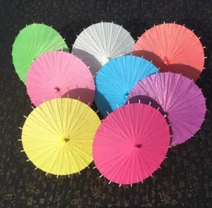 Size 20/30/40/60cm Chinese Japanesepaper Parasol Paper Umbrella For Wedding Bridesmaids Party Favors Summer Sun Shade Kid Quality