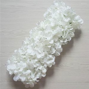 Dekorativa blommor konstgjorda siden Row Road Lead Hydrangea Rose Wedding Centerpieces Flower Strip Party Backdrop Arch Stage Decor grossist