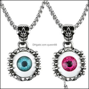 Подвесные ожерелья глаза подвески Турция мужчина женщина Женщина SKL Заглавная ожерелье Bijoux Gothic Men Elf Eye Drop Delivery Jewelry Dhlp6