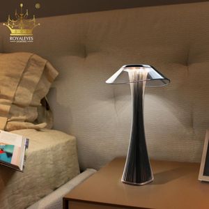 Table Lamps Led Desk Light Dimmable Protection Eyes Usb Charging Smart Touch Switch Bedside Transparent Crystal Creative