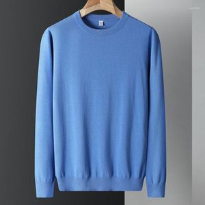 Maglioni da uomo 2023 Autunno E Inverno Pullover Maglione da uomo Moda O Collo Tinta unita Spessore Caldo Camicia che tocca il fondo Abbigliamento maschile di marca