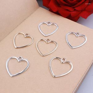 Pendant Necklaces Hollow Out Style Alloy Lovely Heart Charms DIY Jewelry Findings Ornament Accessories Charm Craft