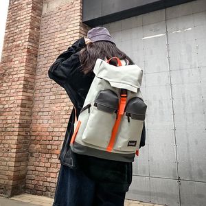 Mochila Versión coreana al aire libre de la moda y las tendencias en la bolsa de la bolsa resistente al desgaste Carga de viajes impermeable de nylon