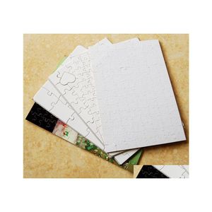 Other Office School Supplies Est A4 Sublimation Blank Puzzle 120Pcs Diy Craft Heat Press Transfer Crafts Jigsaw White In Stock Sn1 Dh1Ul