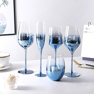 Copos de vinho gradiente elegante de vidro vermelho de vidro alto S Drink