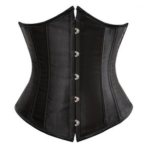 Bustiers Corsets Underbust Corset for Women Satin Lace Up Boned Bustier Top Dance Classic Daily Plus Size Corselete Sexy Gothic Party Club