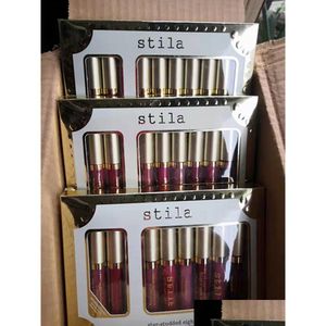 Läppglans DHS Starstudded Eight Stay All Days Liquid Set 8st/ Box Långvarig krämig Shimmer Lipstick Drop Delivery Health Beauty Dhmwj