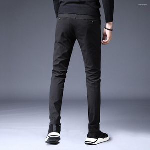 Męskie spodnie Pantalones Hombre Fashion swobodne solidne proste szczupłe spodnie Pantaloni Uomo sznur