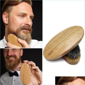 Altre forniture per feste festive Pennello per sublimazione Protezione ambientale naturale Olio per capelli per uomo Pettine per barba in legno massello Setola Dhbhk
