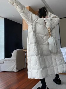 Kvinnors västar Hstar Winter 90 White Duck Down Jacka Female Long Overtekne Thick Women Coat Neve Roupa Overdimensionerad kappa 230112