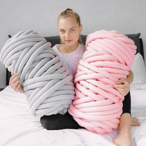 1KG Super Bulky Chunky Yarn for Hand Knitting, Crochet, and DIY Projects - Soft Cotton Arm Roving Spinning Blanket crochet beginner tools