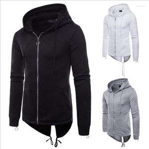 Erkek Hoodies 2023 Erkekler Arka Ayrık Uzun Kollu Sıradan Spor Tasarımı Sonbahar Kış Kapüşonlu Hoodie