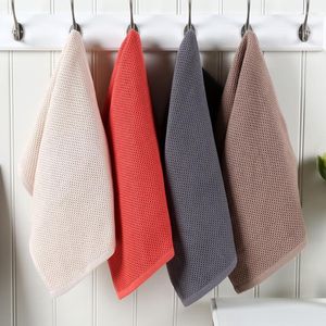 Towel 4PC Cotton Hand Towels For Adults Plaid Face Care Magic Bathroom Sport Waffle 35x35cm