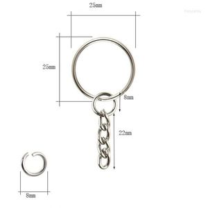 Keychains 200Pcs Split Key Chain Rings With Ring And Open Jump Bulk For Crafts DIY (1 Inch/25mm)