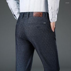 Calça masculina Marca de outono Roupas de terno masculino Algodão solto para masculino Hom