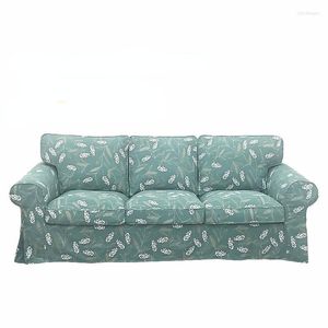Stol täcker anpassade Ektorp tre-personers soffa täckgitter linne för vardagsrum soffor soffor