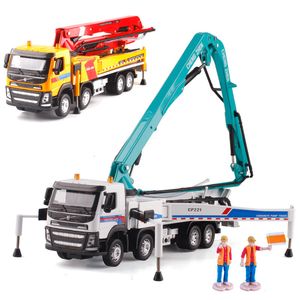 Diecast Model car 1 50 Alloy model car 88385 truck acousto-optic concrete pump truck adult metal ornaments Children's Christmas Year Gift Toys 230111