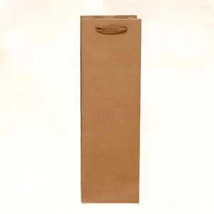 Geschenk Wrap Bagspaper Kraft BottleHristmas Braune Flaschen Getränke packen rotes Geschenklie -Bulk Urlaubsgriff Carry Tte