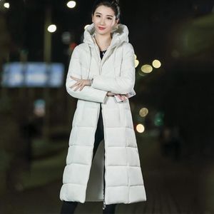 Women's Trench Coats 2023 Plus Size M-6XL Winter Solid Color Down Cotton Jacket Women Hooded Outerwear Elegant Warm Parka Coat