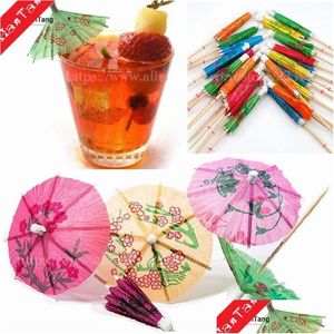 Party Favor 144Pcs Paper Cocktail Parasols Umbrellas Drinks Picks Wedding Event Supplies Holidays Garnishes Holders F0705X Drop Deli Dhrvd