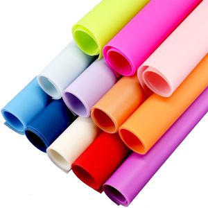 Craft Tools 30x130cm Roll 0 5mm Jelly Solid Colored Translucent PVC Soft Plastic Vinyl Film for Making Bag Shoe Garment DIY BH030 230111