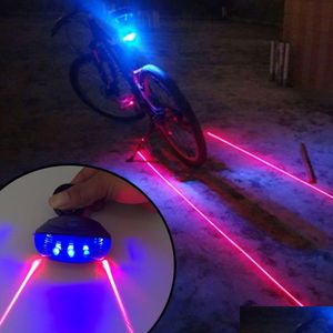 Altri articoli vari per la casa Luci da ciclismo per biciclette impermeabili Fanali posteriori Led Spia di sicurezza laser Accessori per la coda Drop Delivery Dhyks